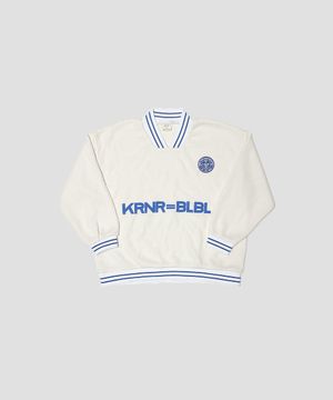 BLBL 브이넥 풋볼 맨투맨 아이보리