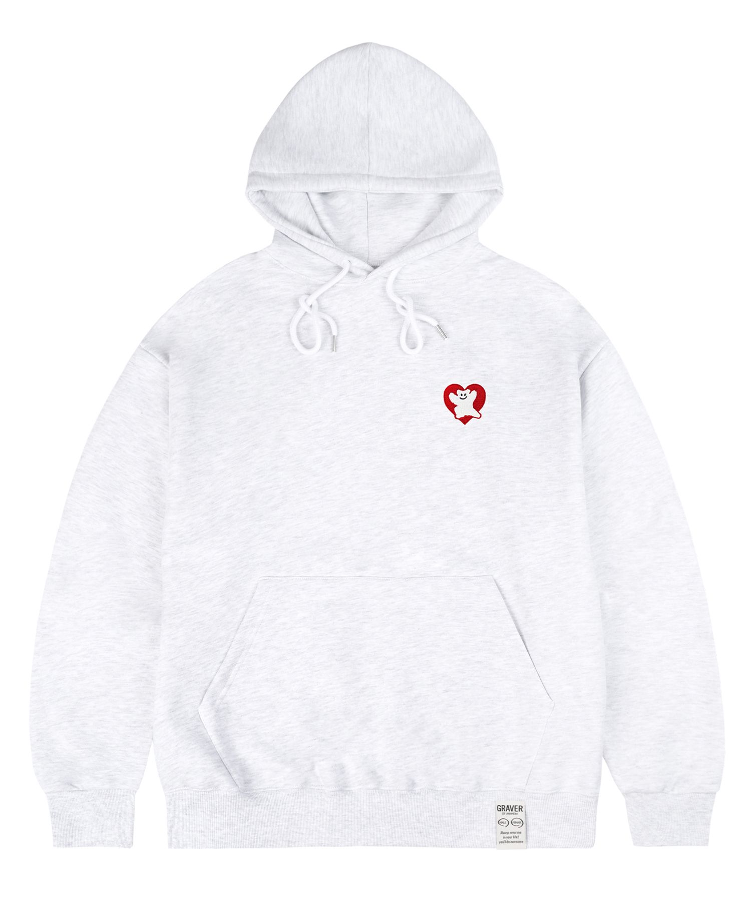 MUSINSA | GRAVER [UNISEX] Bear Heart Embroidered