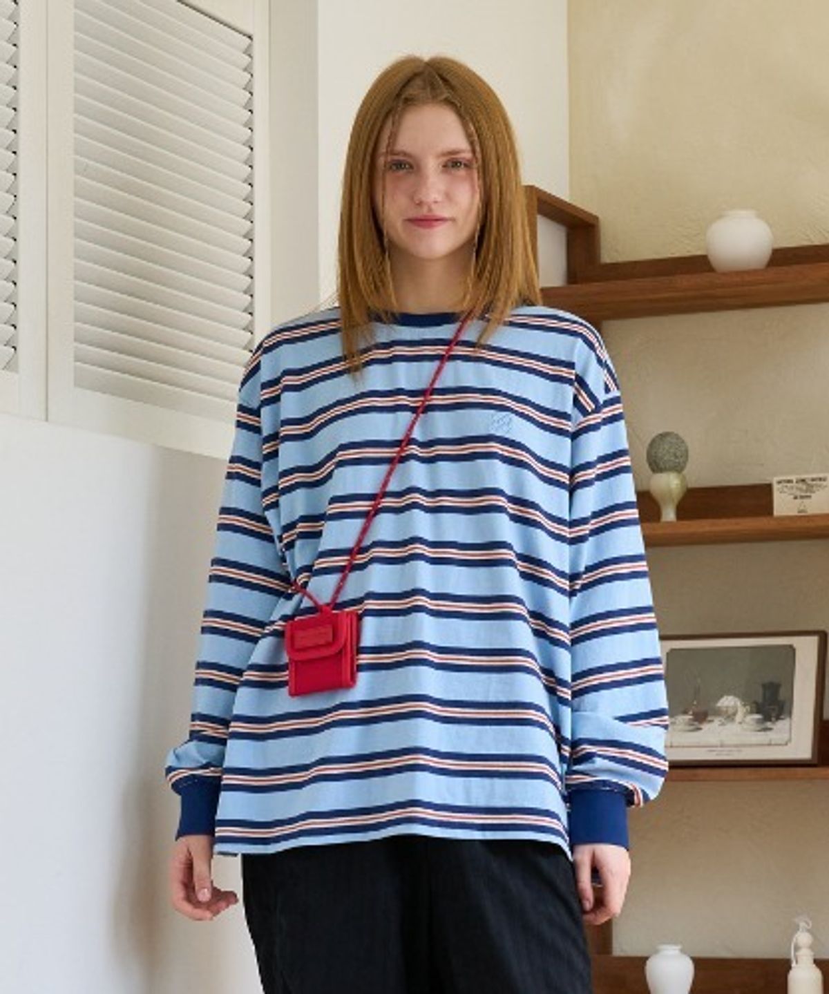 매드핑크(MADPINK) MULTI STRIPE SYMBOL T BLUE