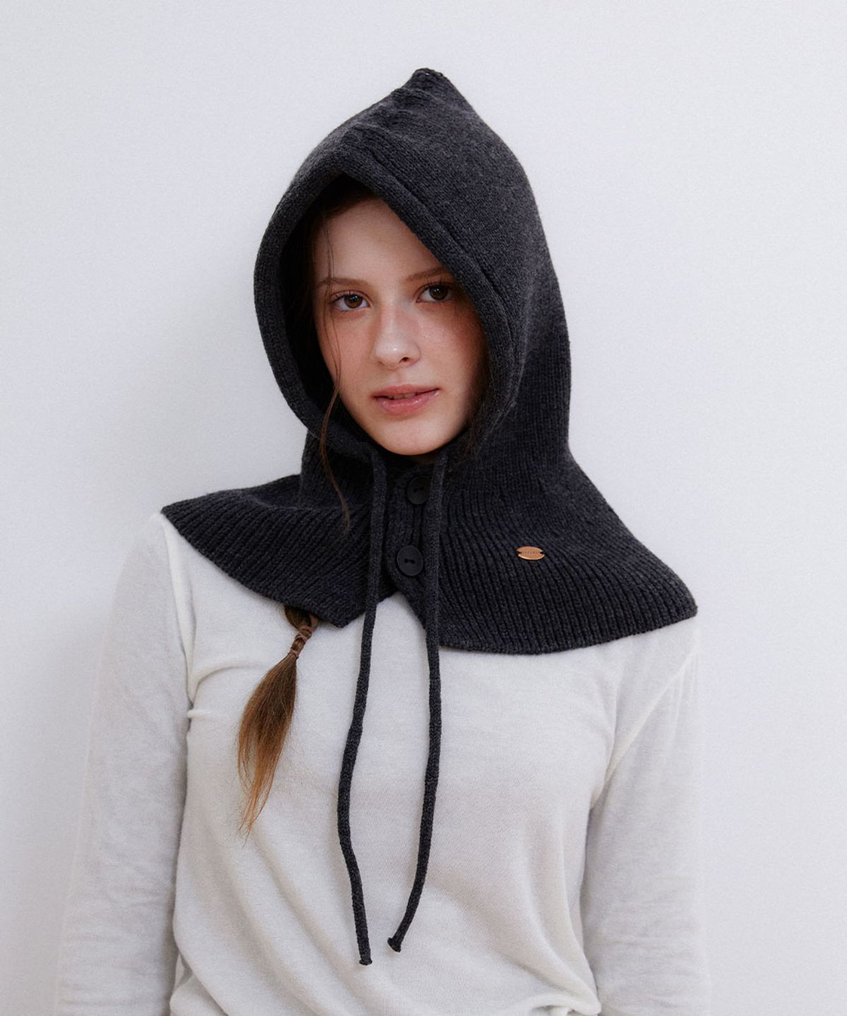 할렌(HALDEN) two button string balaclava (C056_charcoal)