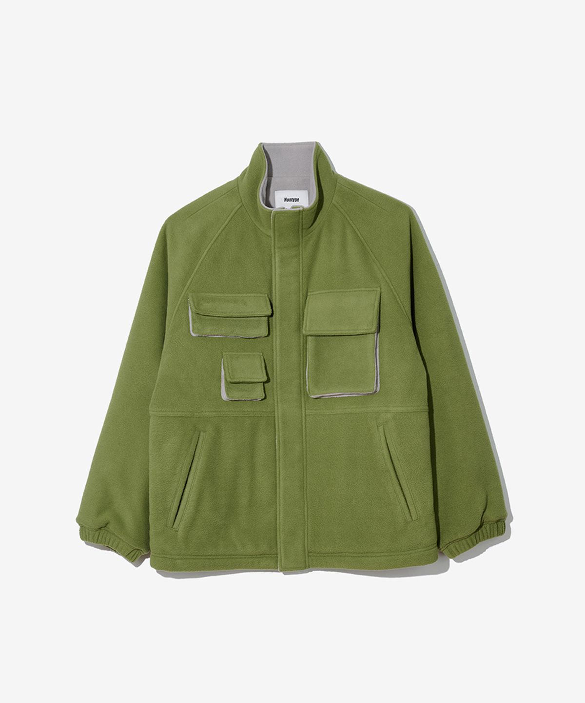 논타입(NONTYPE) FLEECE MULTI POCKET JUMPER (GREEN)