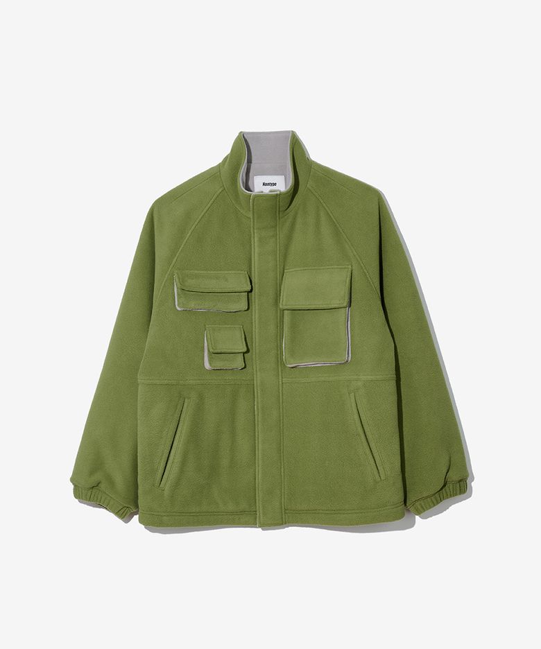 FLEECE MULTI POCKET JUMPER (GREEN)