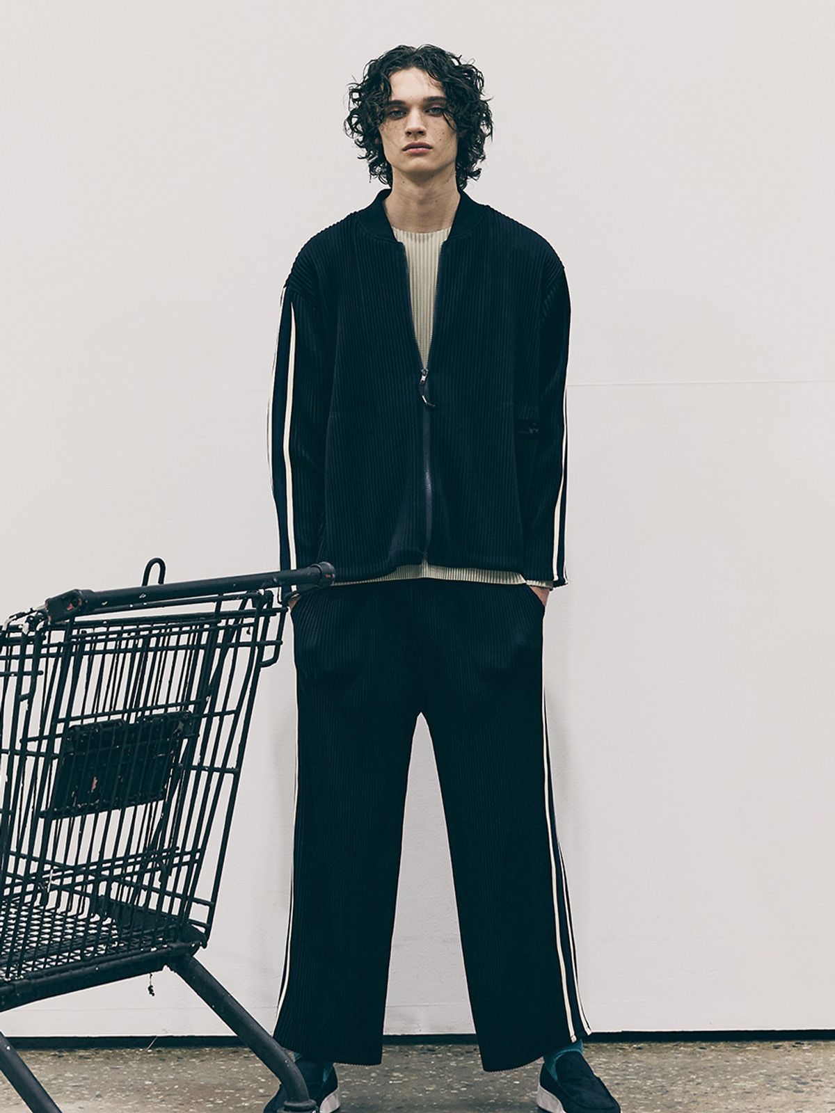 와이오와이(YOYOYOY) 저지 사이드 배색팬츠_블랙