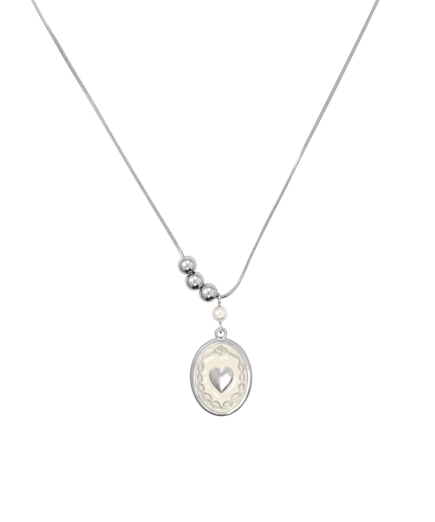 [韓国人気ジュエリー] nff harmless frame necklace-silver MUSINSA | NFF harmless frame necklace-silver