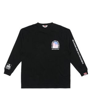 오리지널 아치 프린트 롱슬리브 티셔츠 블랙