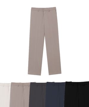 [2PACK] 하프밴딩 세미와이드 슬랙스