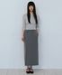 우먼즈 스트레이트 맥시 스커트 [멜란지 그레이]