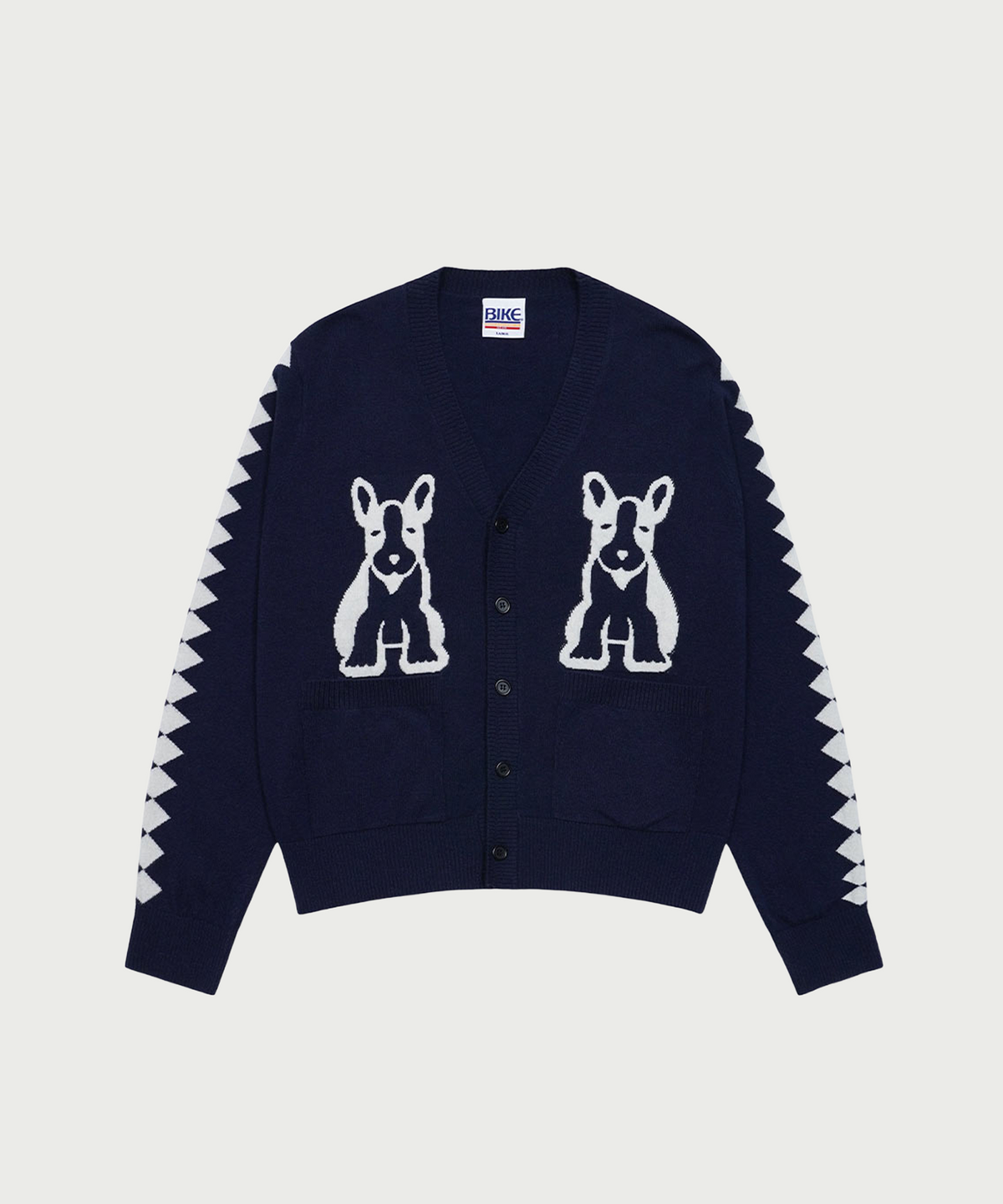 바이크(BIKE) 보스턴 테리어 가디건 네이비