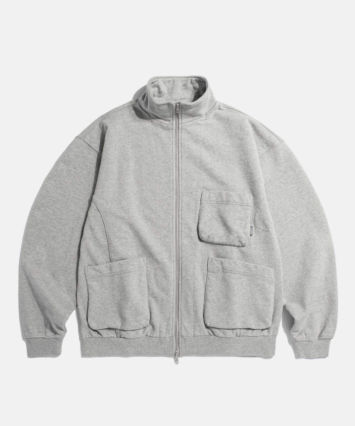 에스피오나지(ESPIONAGE) Full Zip Sweat Work Jacket Grey