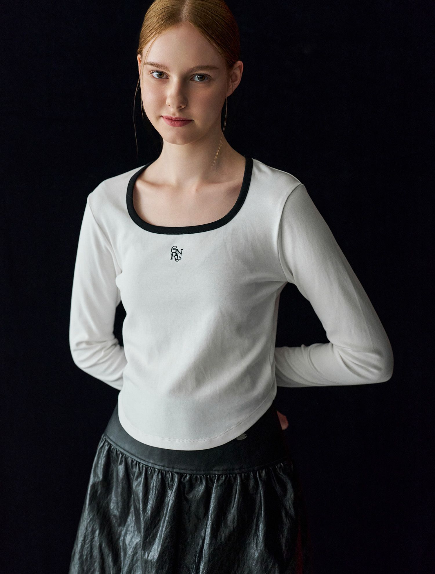 ★GENERAL IDEA★ GNRL Square Color Block Long Sleeve Tee WHI MUSINSA | GENERAL IDEA GNRL Square Color Block Long Sleeve