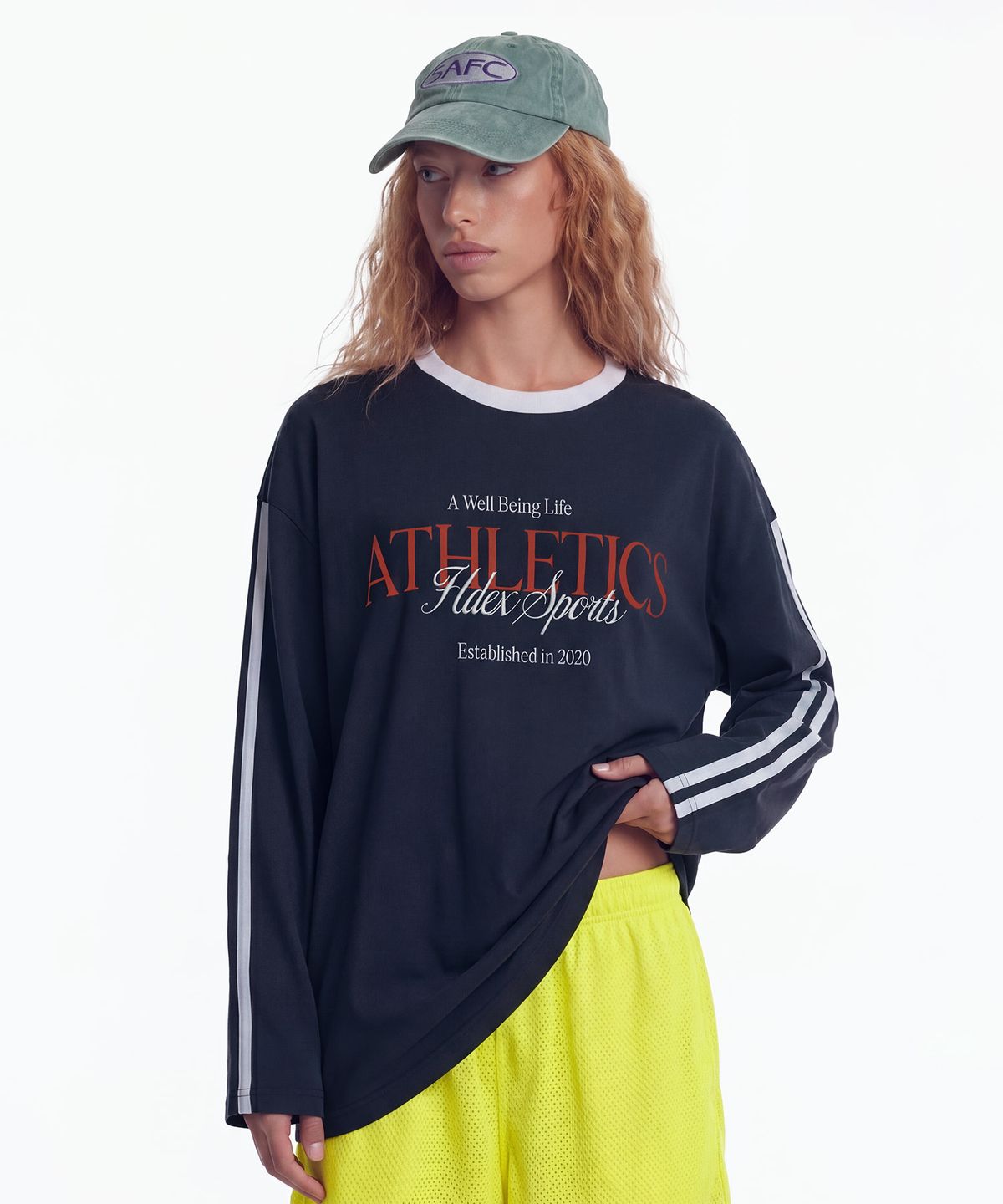 에이치덱스(HDEX) 우먼스 웰 라이프 오버핏 롱 슬리브 (Navy)