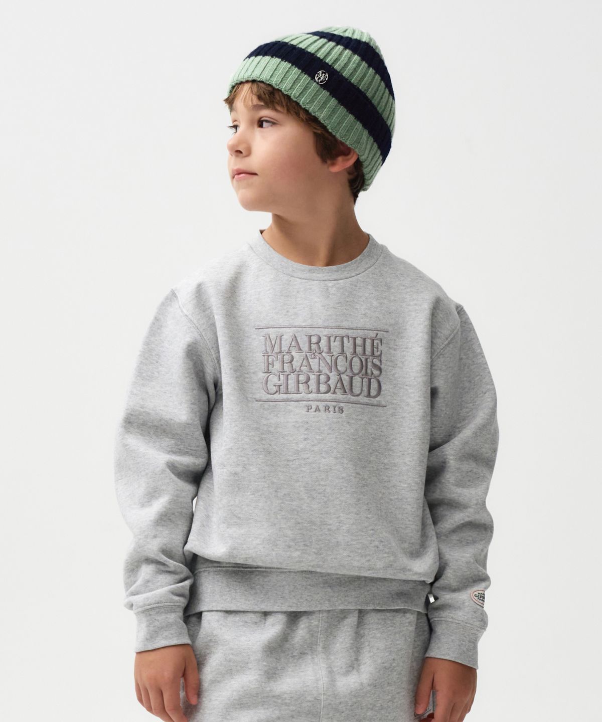 마리떼 키즈(MARITHÉ KIDS) ENFANT CLASSIC LOGO SWEATSHIRT (BRUSHED) melange gray
