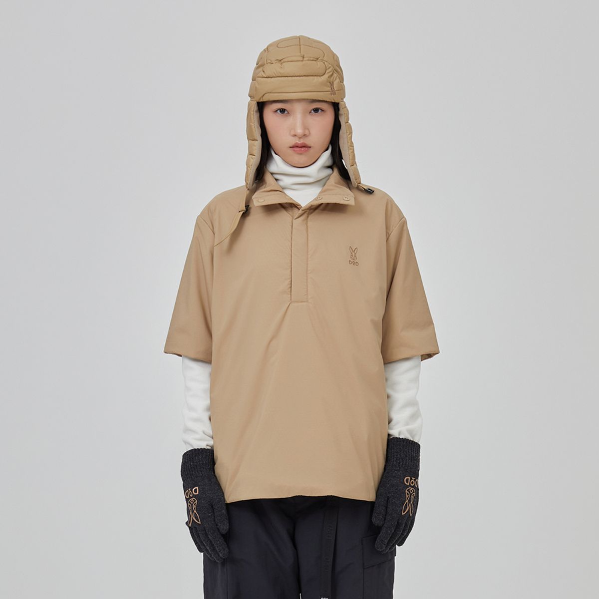 디오디(DOD) 알파패딩 반팔 아노락 - TAN