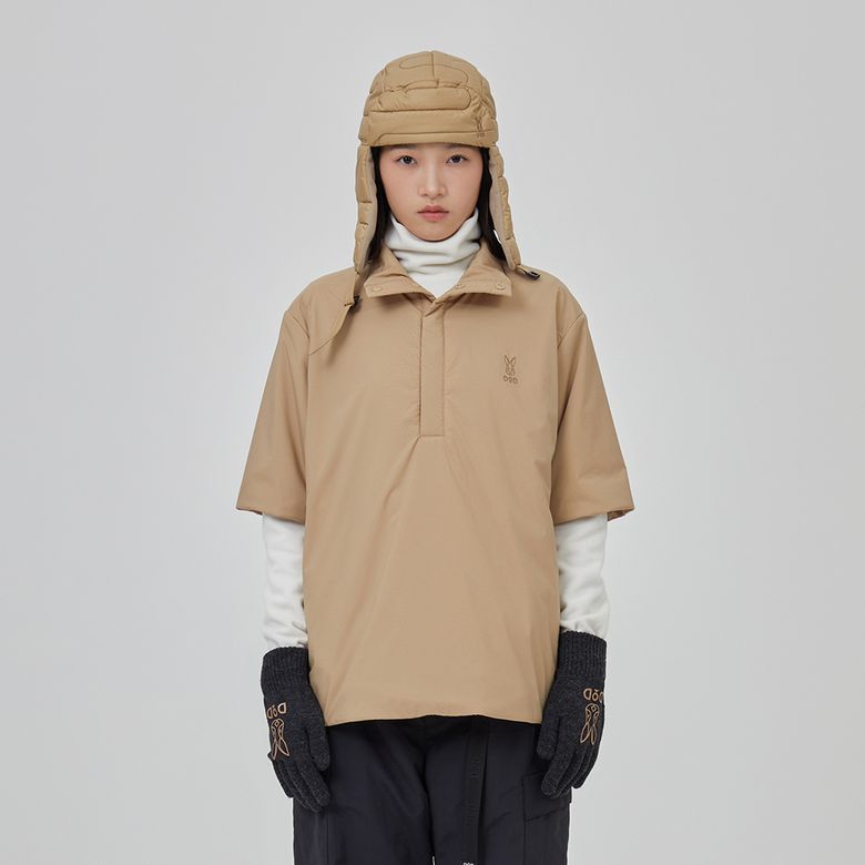 알파패딩 반팔 아노락 - TAN