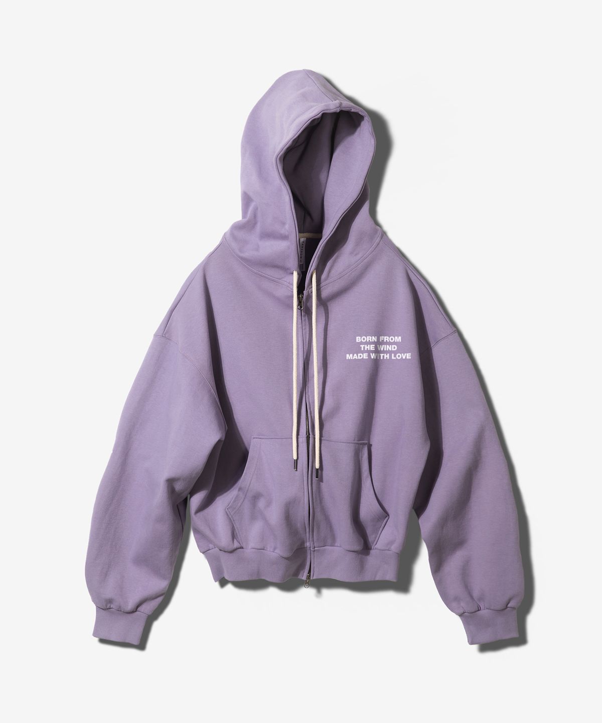 팬쇼(FANSHOW) MWL OVER FIT FLEECE-LINED HOODED ZIPUP - PURPLE