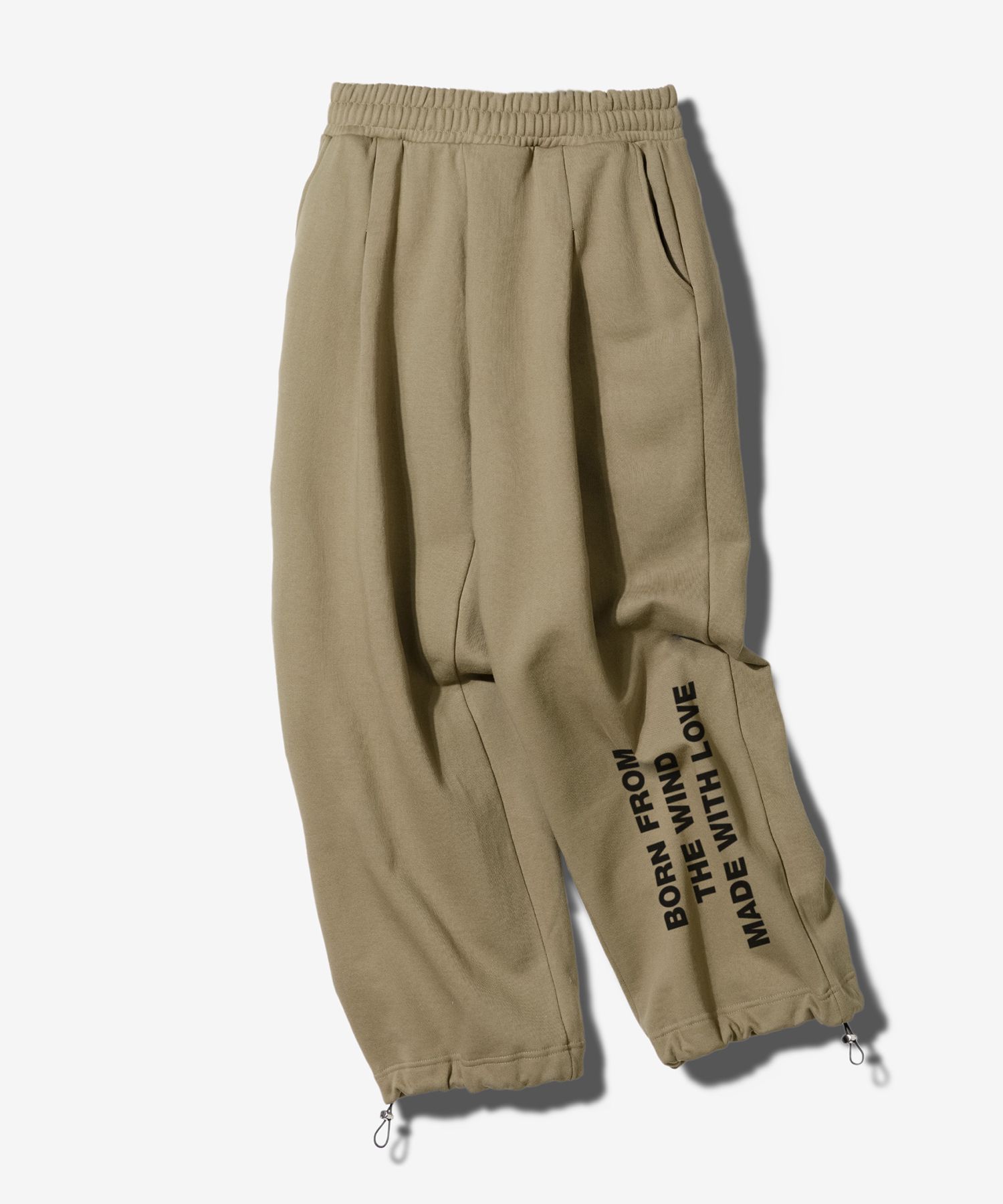 MUSINSA | FANSHOW MWL ONE TUCK STRING HEAVY FLEECE-LINED PANTS - OLIVE