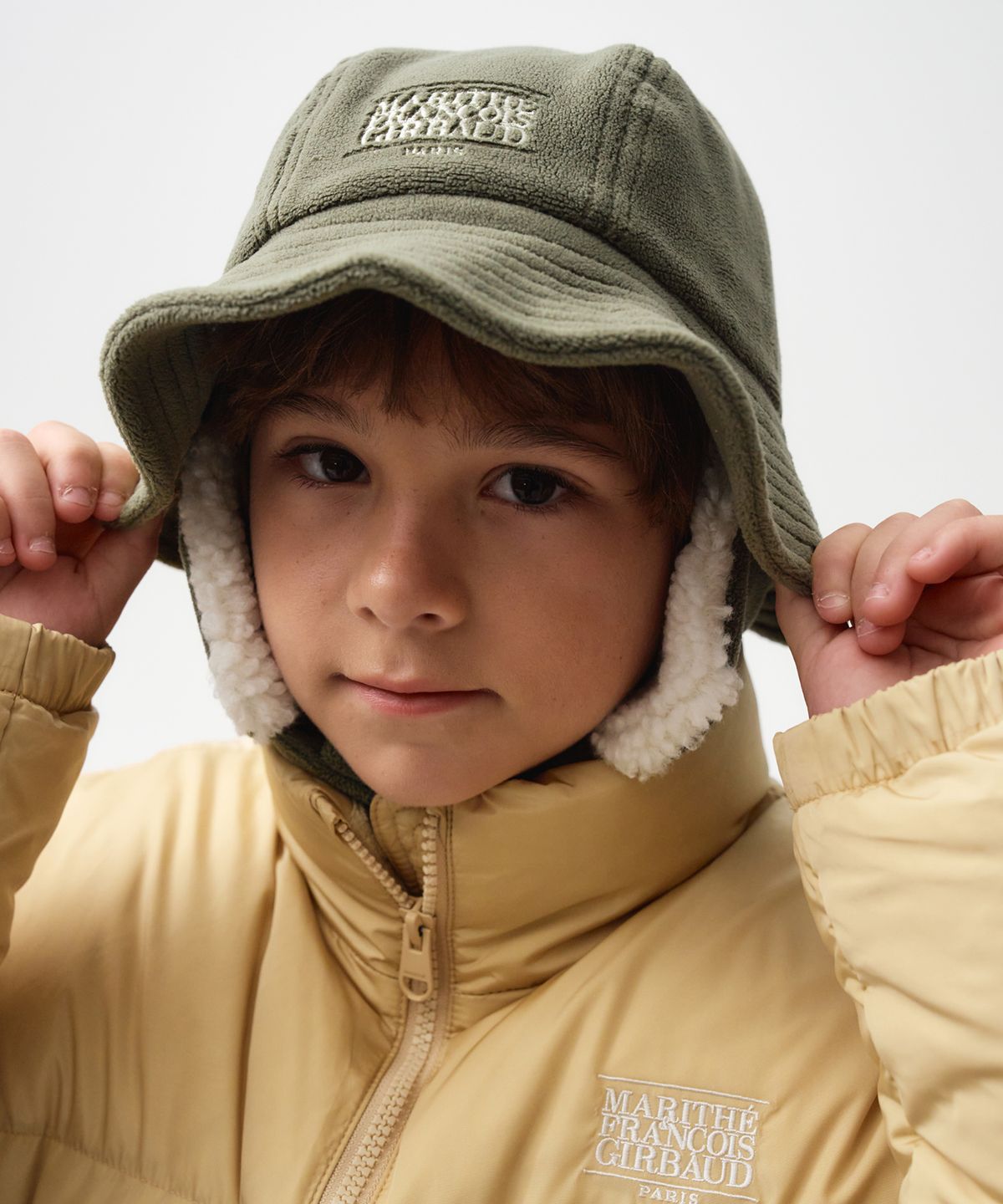 마리떼 키즈(MARITHÉ KIDS) ENFANT FLEECE BUCKET HAT khaki