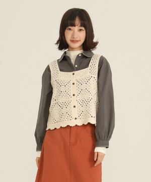 헤어토션버튼 뷔스티에