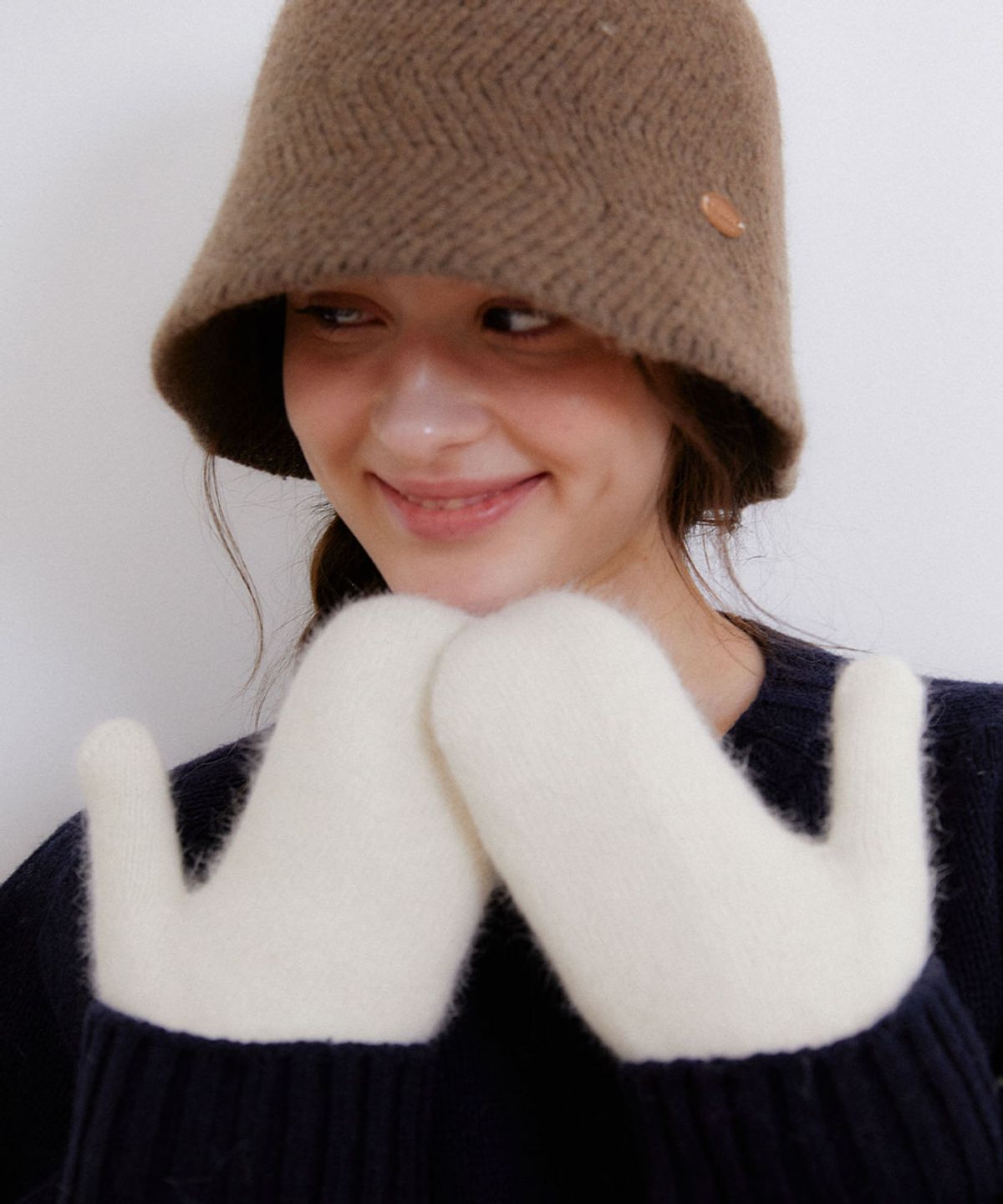 할렌(HALDEN) wool angora mittens gloves (G010_ivory)