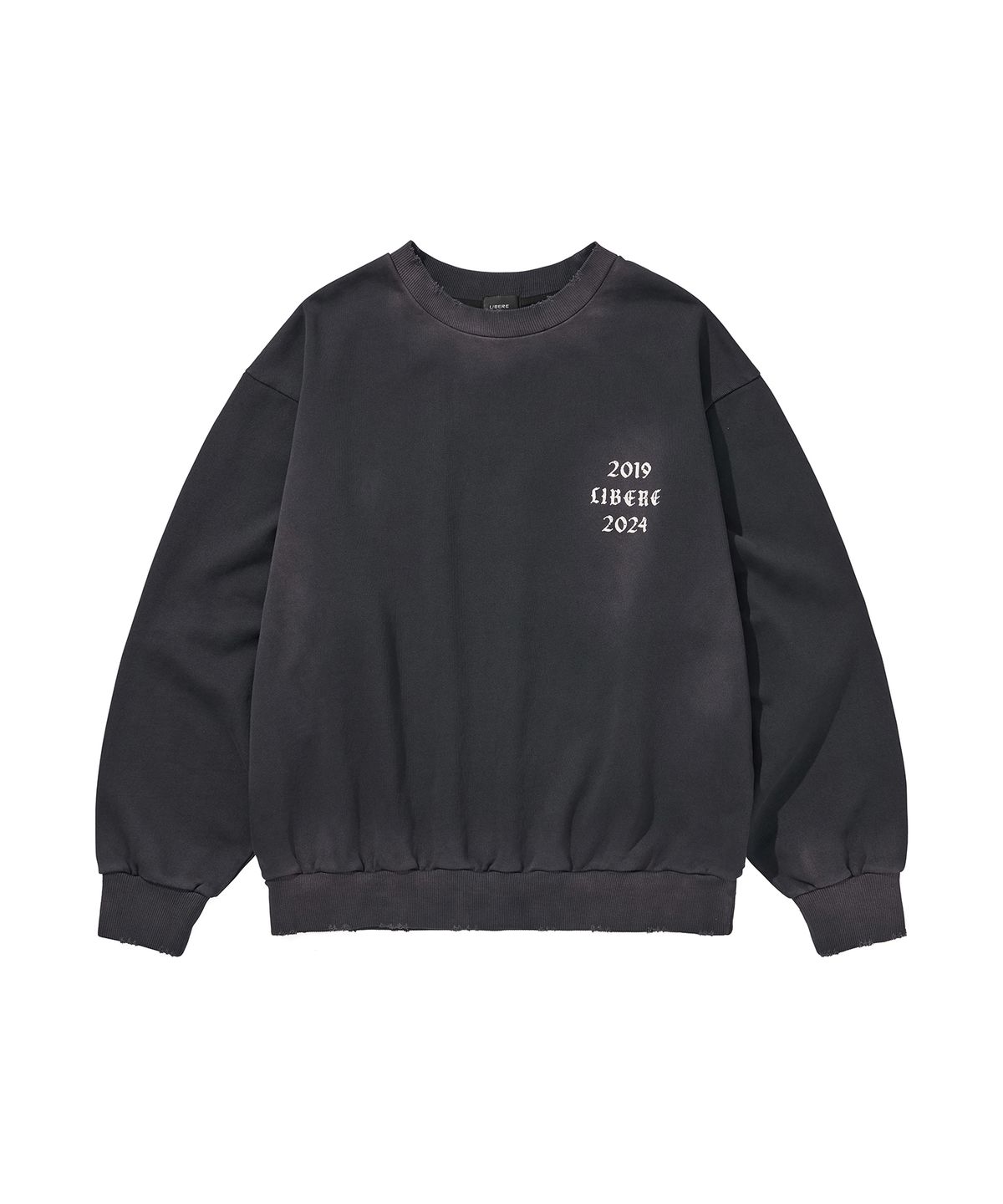 리베레(LIBERE) GOTHIC LOGO CREWNECK SWEAT / BLACK