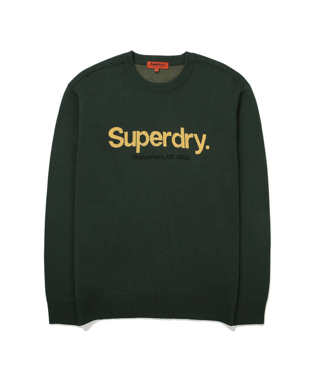 슈퍼드라이(SUPERDRY) 코어 로고 라운드 니트 헌터