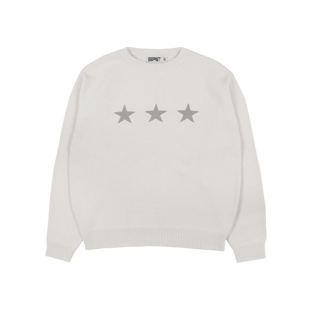 MUSINSA | EERST Star Sweater [Ivory]
