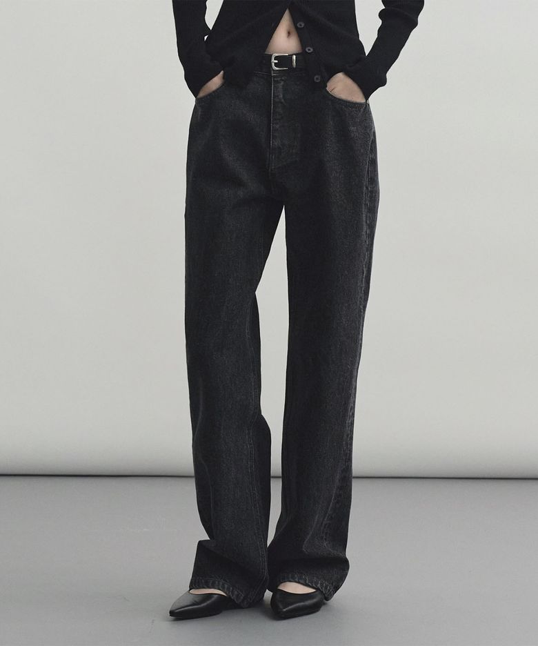 스트레이트 AMC 데님진 블랙 MDPT056BLACK