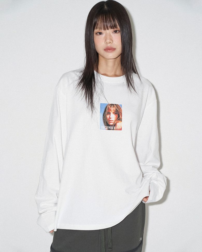스퀘어 디티피 롱슬리브 화이트