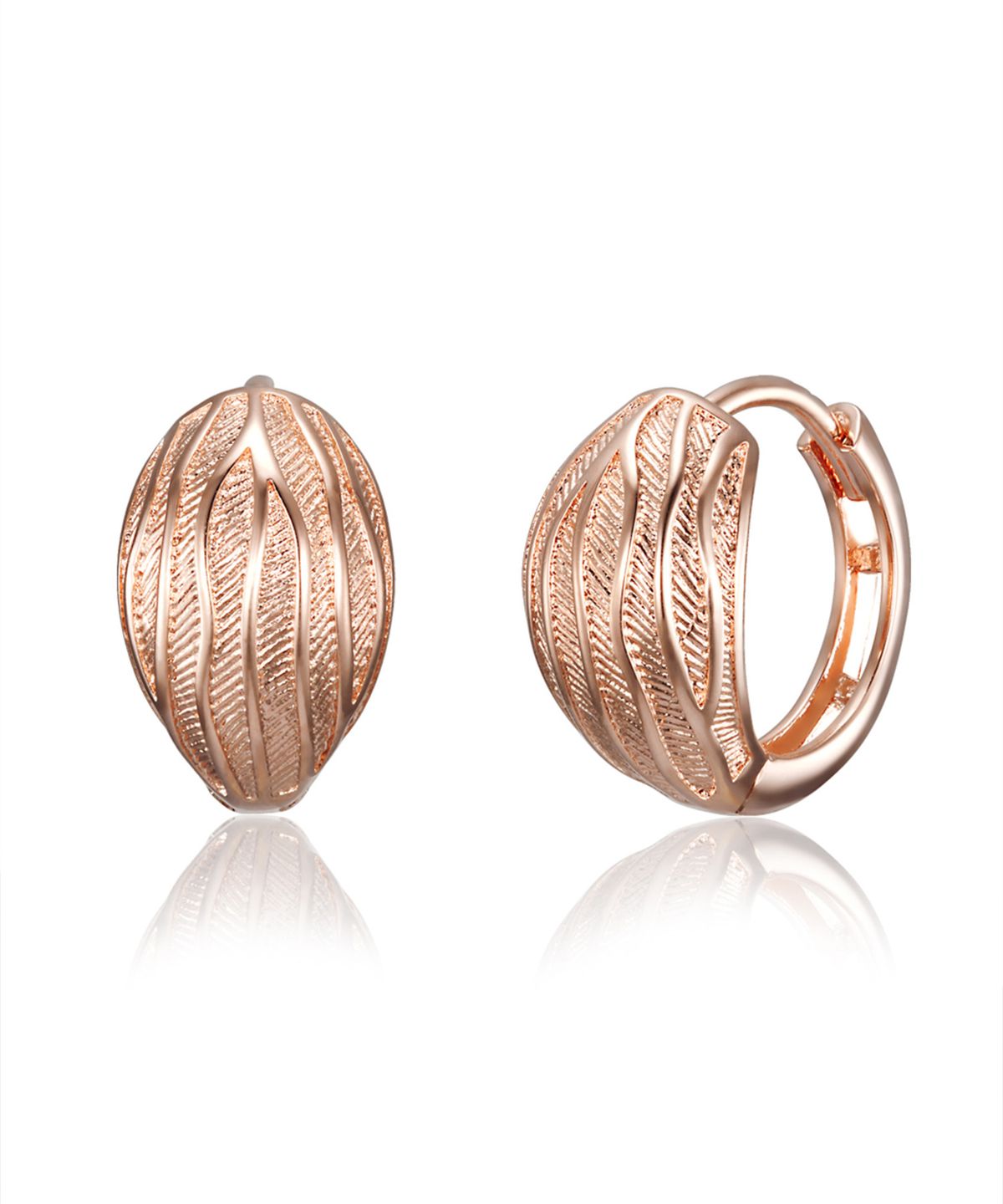 엘르주얼리(ELLEJEWELRY) 14K GF 볼드 베이직 원터치 불륨 귀걸이 ELGPEE542