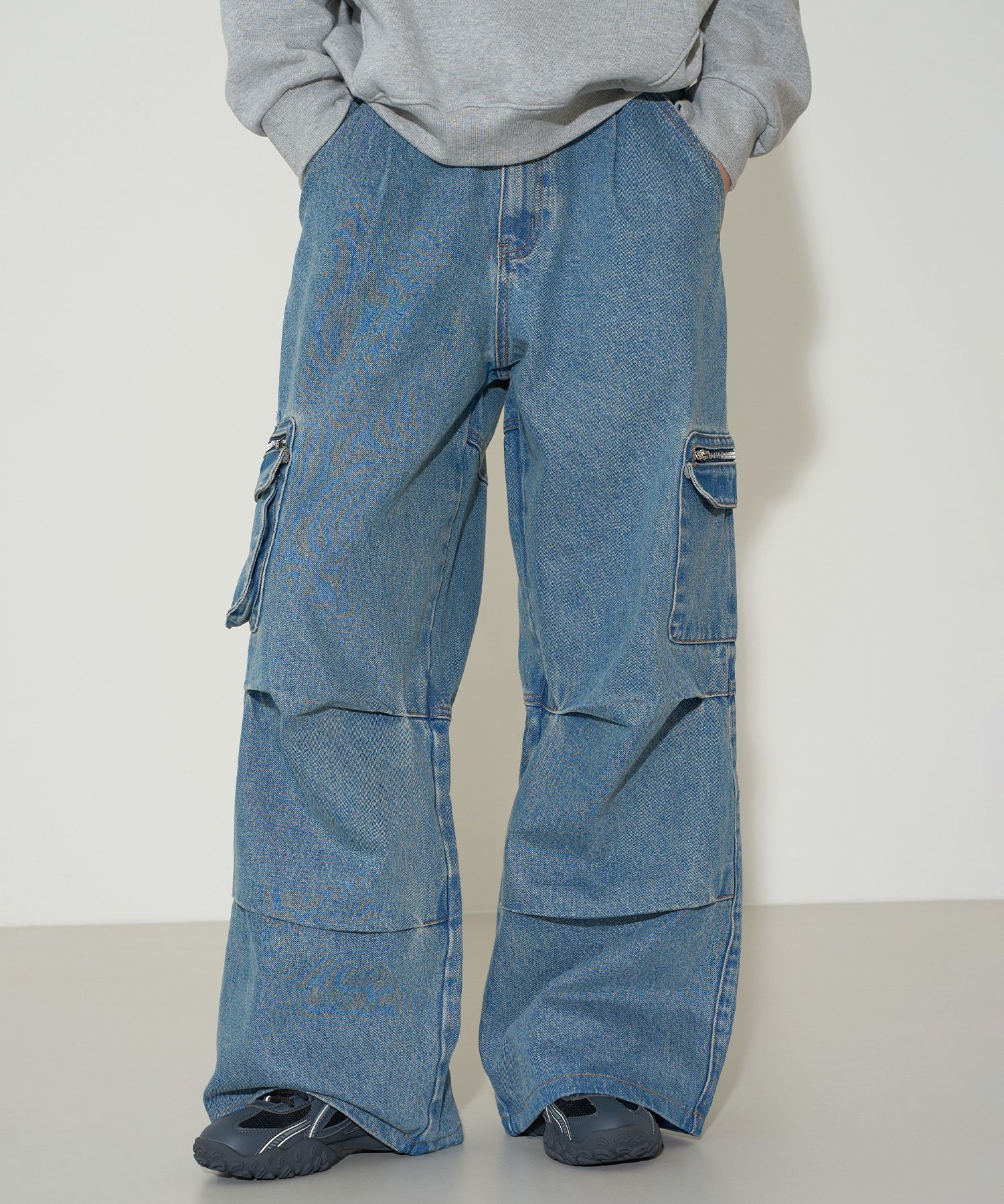 ★ILLIGO★ Wide Pocket Cargo Pants Blue 5012264137 MUSINSA | ILLIGO Wide Pocket Cargo Pants Blue