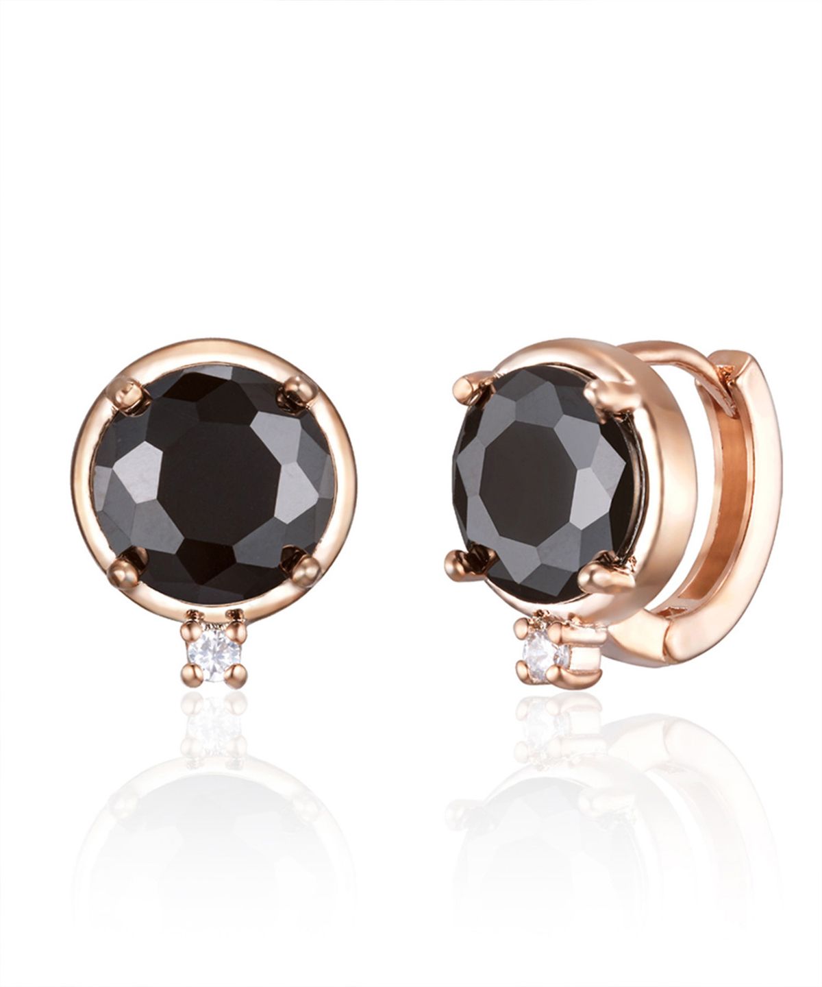 엘르주얼리(ELLEJEWELRY) 14K GF 블랙 제트해마 원터치 귀걸이 ELGPEE547
