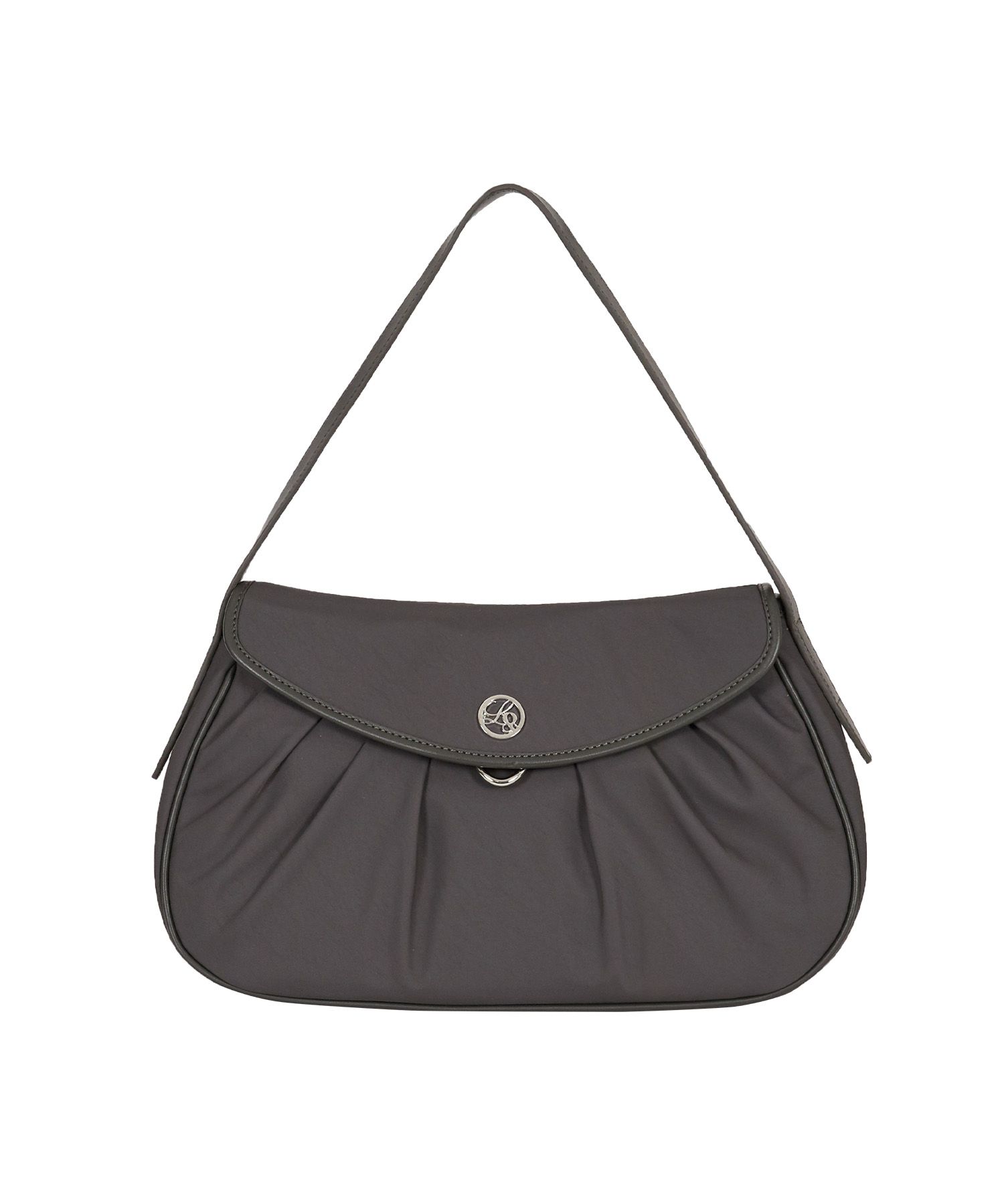 ●ILLIGO● Ruffle round tote bag charcoal 5012264156 MUSINSA | ILLIGO Ruffle round tote bag charcoal