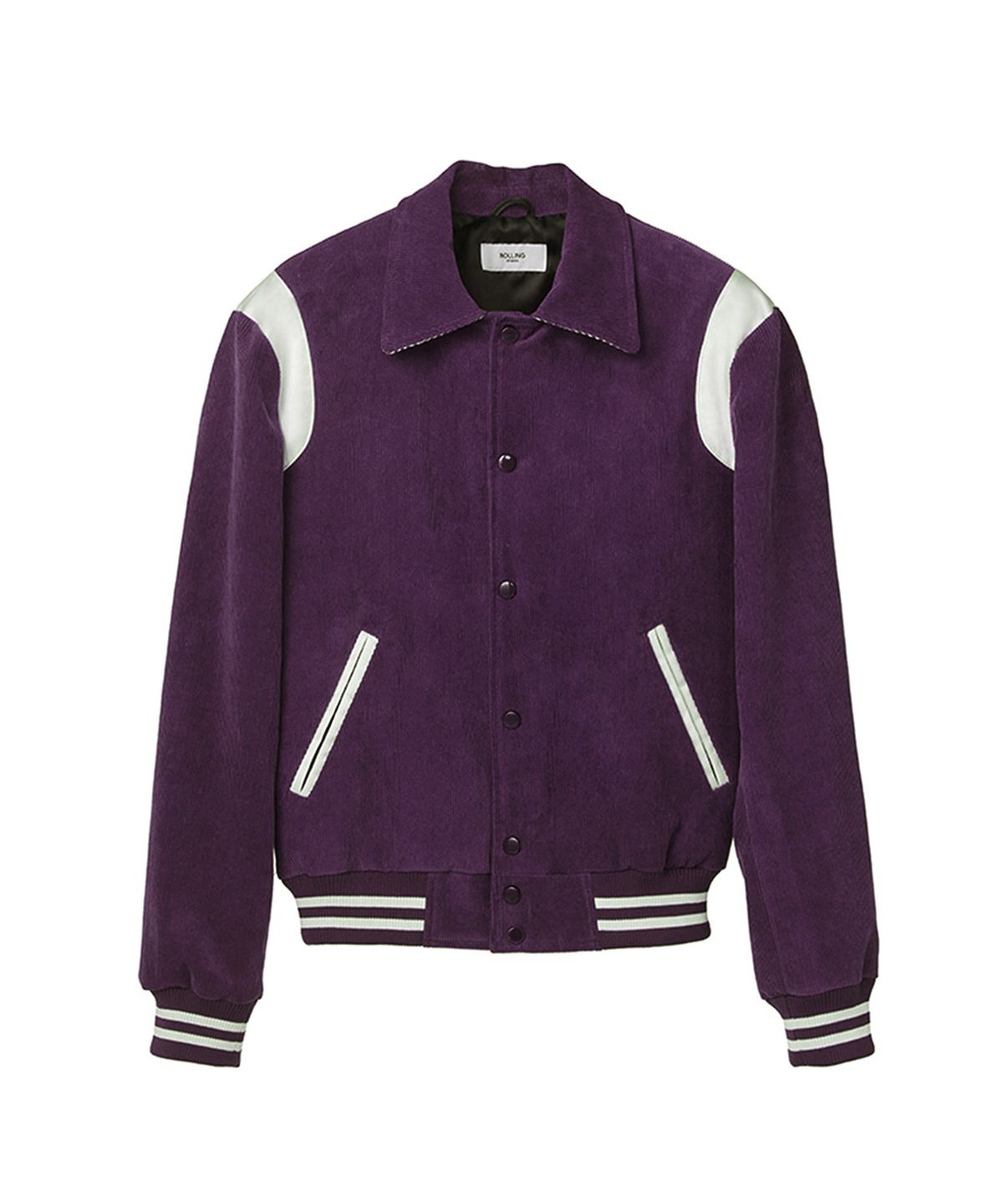 롤링스튜디오(ROLLINGSTUDIOS) CORDUROY VARSITY JACKET PURPLE