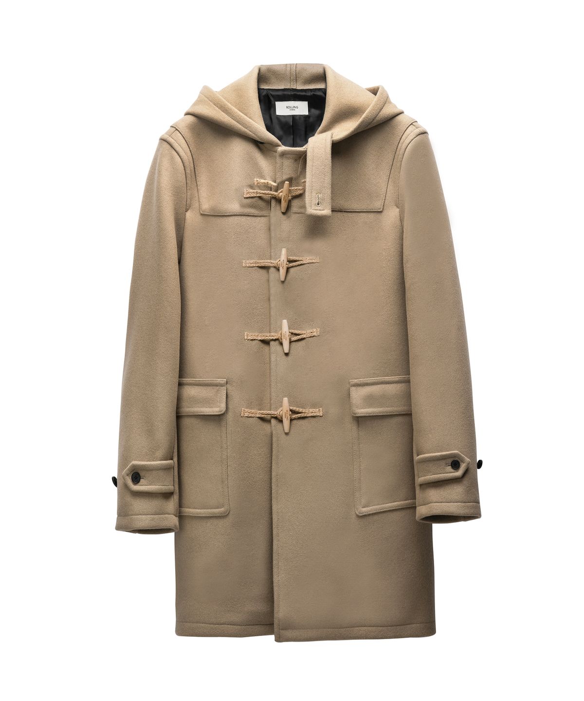 롤링스튜디오(ROLLINGSTUDIOS) HOODED WOOL FELT DUFFLE COAT BEIGE