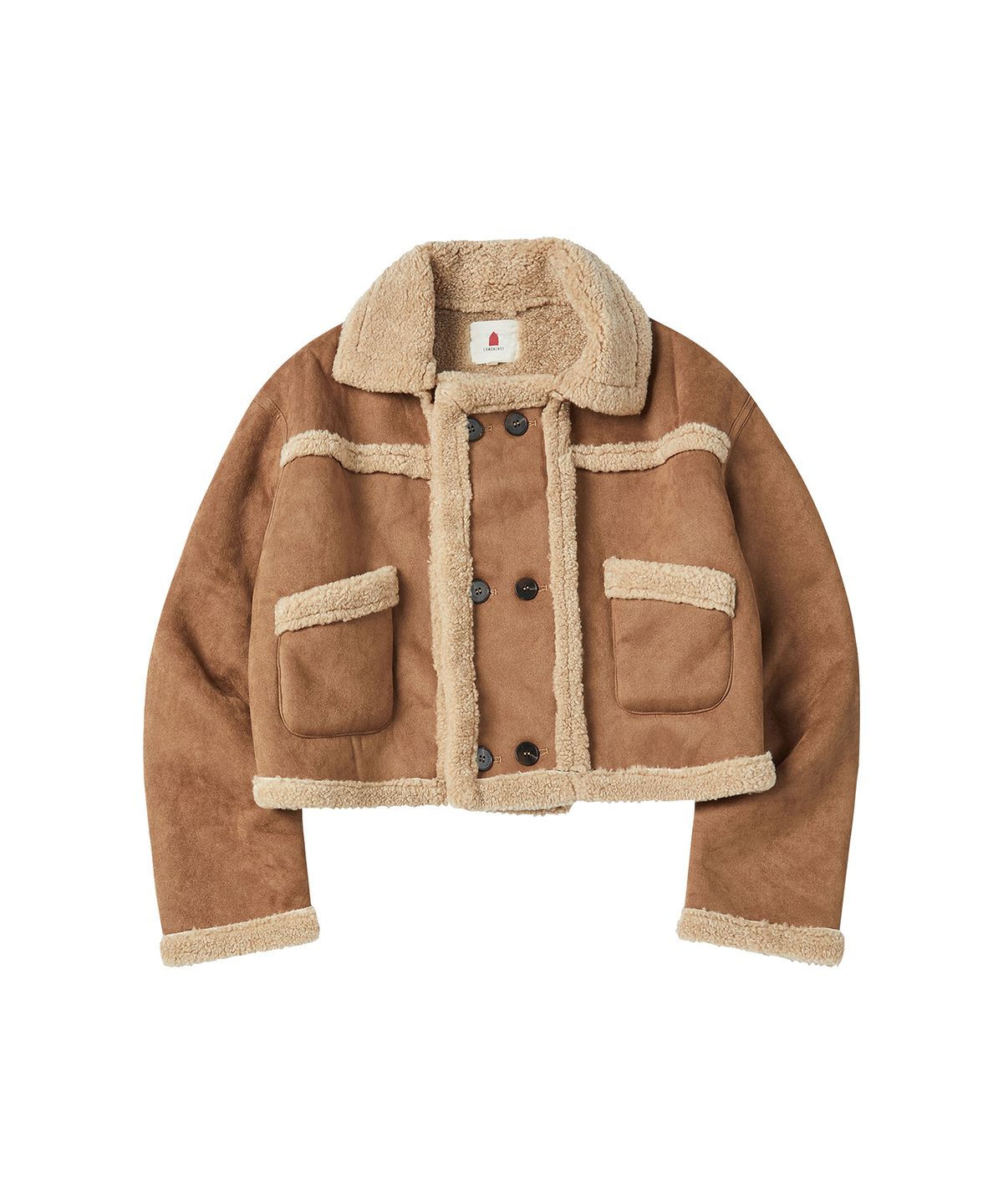 꼬모니노즈(COMONINOZ) W TOM SUEDE JACKET [BROWN]