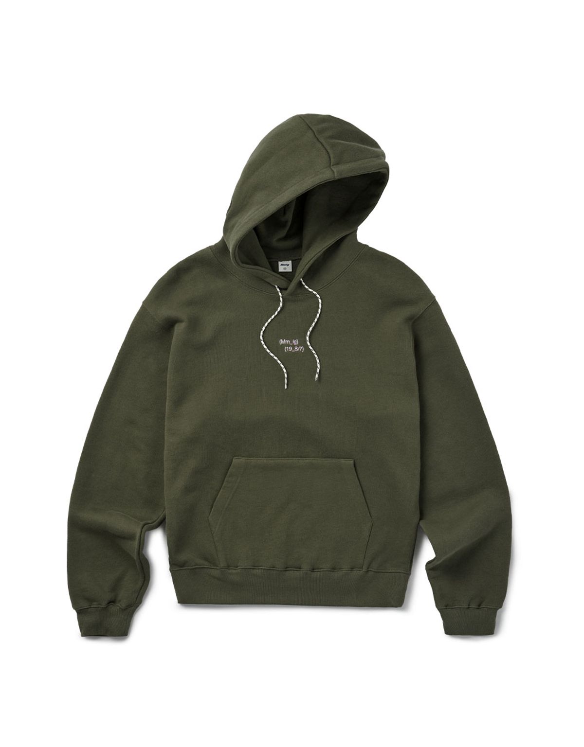 엠엠엘지(MMLG) [Mmlg] STITCH PLAY HOODIE (MOSS KHAKI)