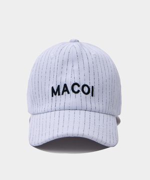 스트라이프 로고 볼캡 야구 모자 [화이트]