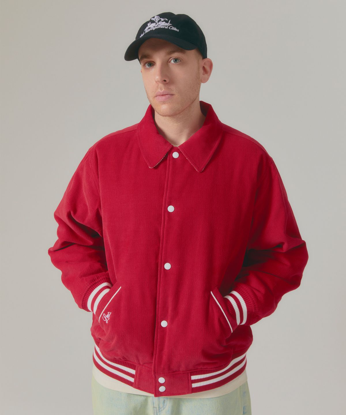 엘엠씨(LMC) CORDUROY VARSITY JACKET red