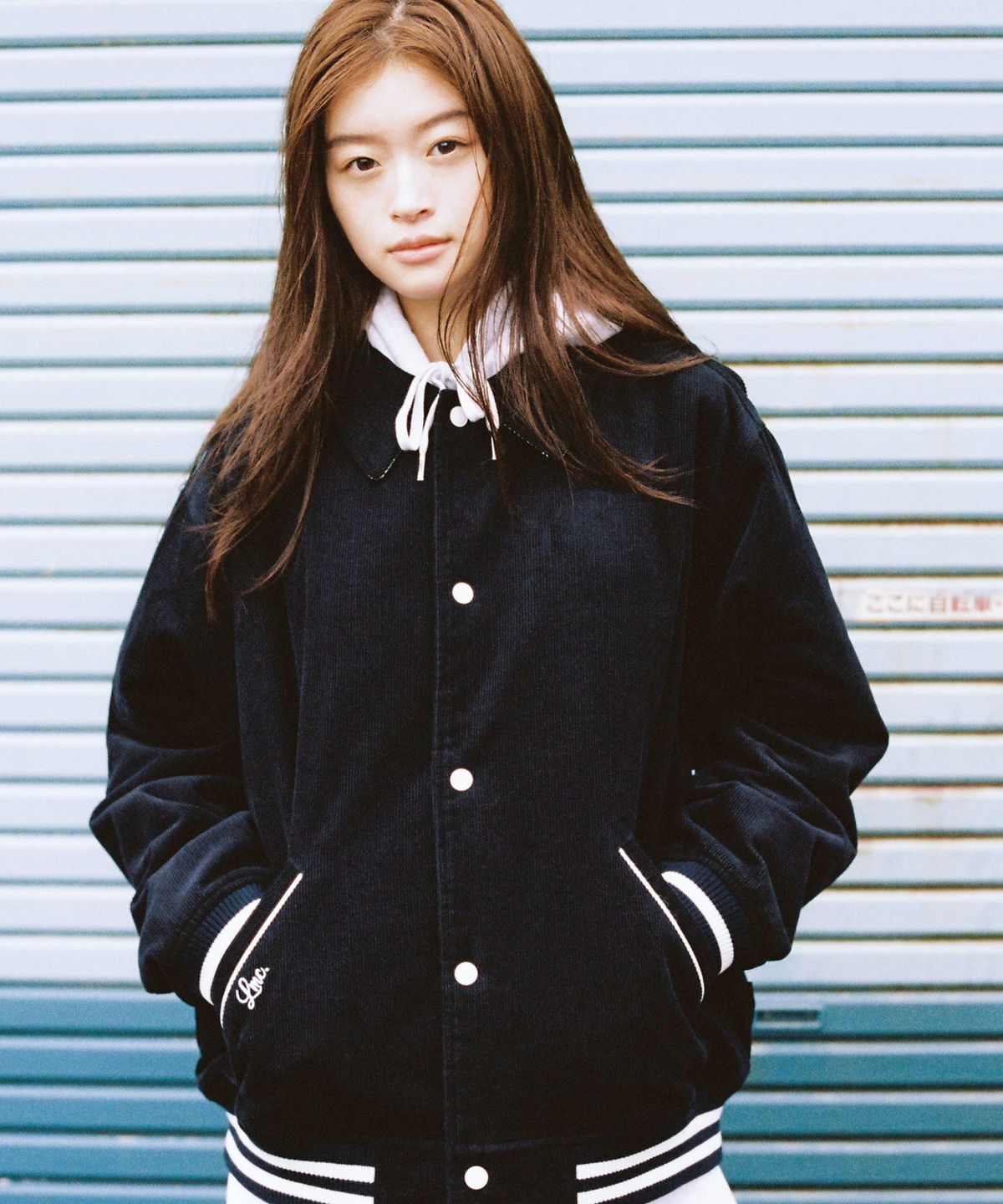 엘엠씨(LMC) CORDUROY VARSITY JACKET navy