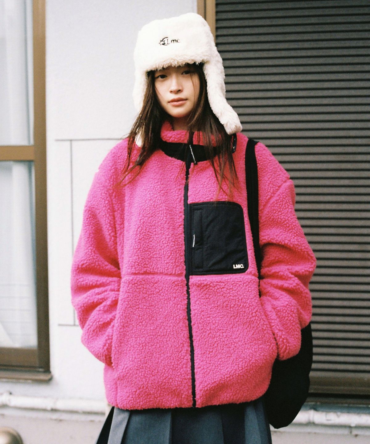 엘엠씨(LMC) SHERPA FLEECE JACKET pink