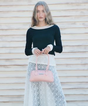 스웨이드 이지 무드 숄더 백 [핑크]