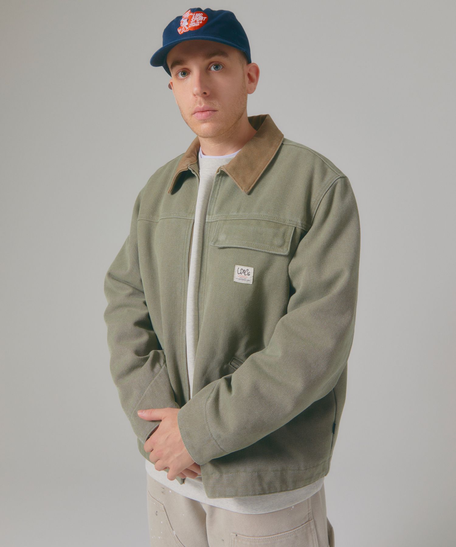 MUSINSA公式 | LMC WASHED CANVAS WORK JACKET olive