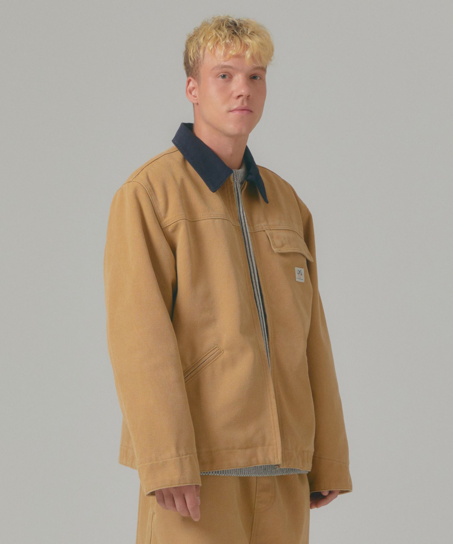 MUSINSA公式 | LMC WASHED CANVAS WORK JACKET sand