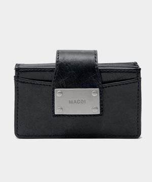 팔레트 스냅 포켓 레더 미니 카드 지갑 [블랙]