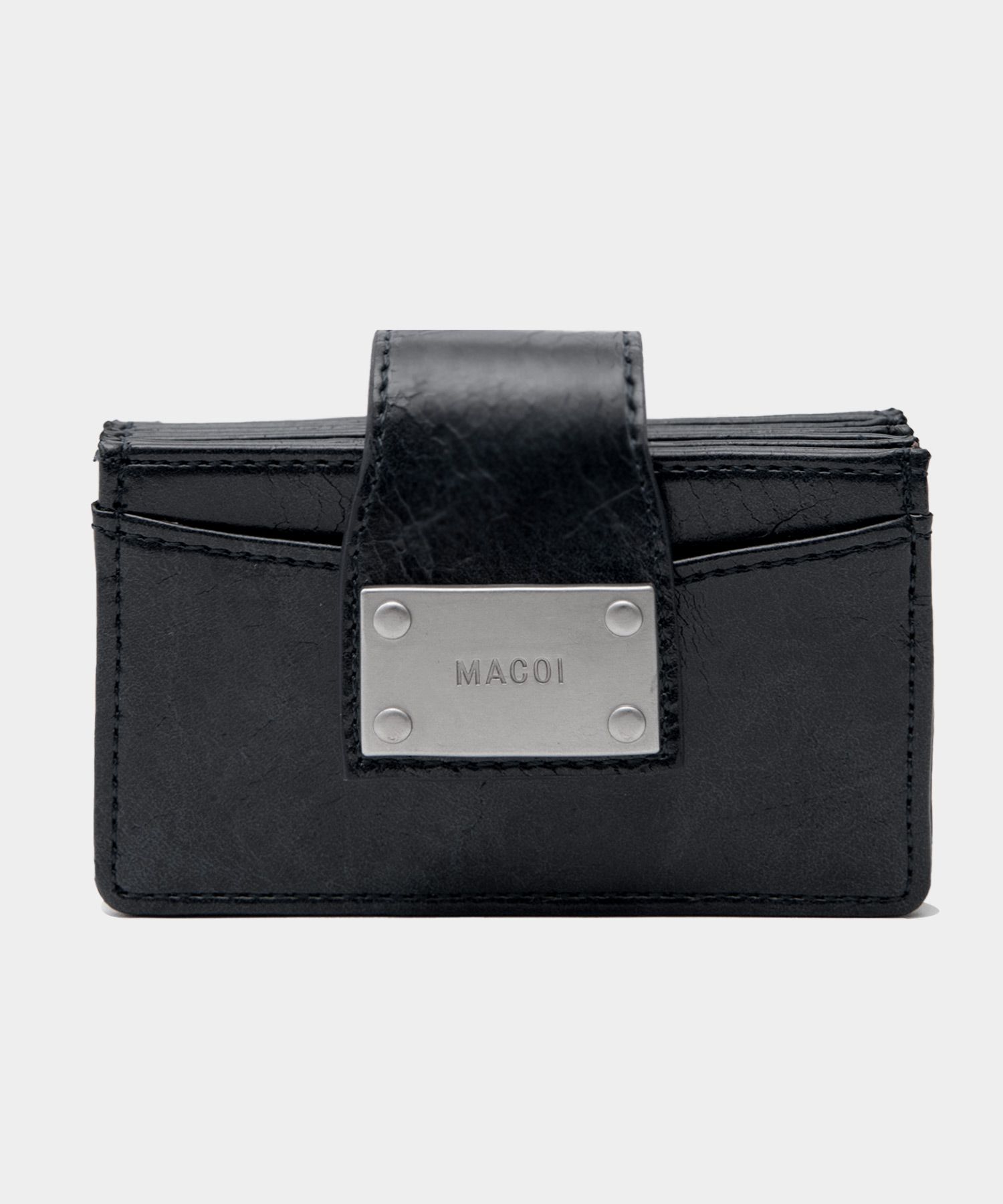 長財布 MACOI Palette snap pocket leather mini card wallet silver 24 MUSINSA | MACOI Palette Snap Pocket Leather Mini Card Wallet