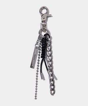 스쿠비드 컬러 체인 로고 키링 [블랙]