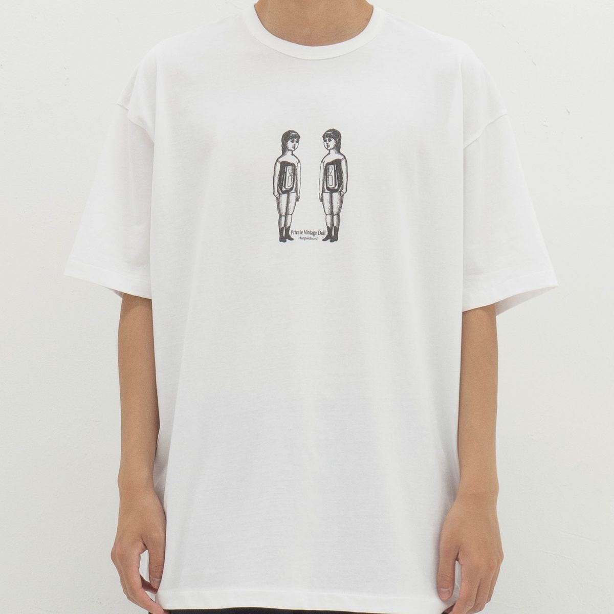 하프시코드(HARPSICHORD) OVERSIZED VINTAGE DOLL T-SHIRT (WHITE)