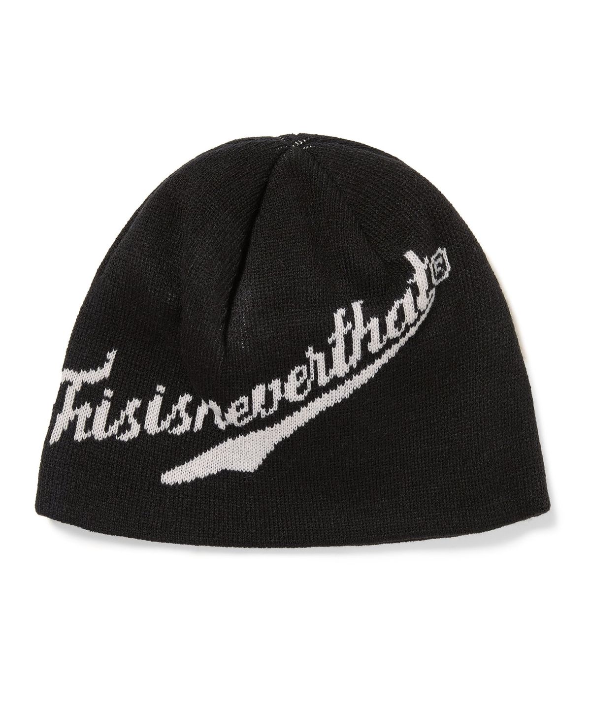 디스이즈네버댓(THISISNEVERTHAT) Script Logo No Cuff Beanie Black