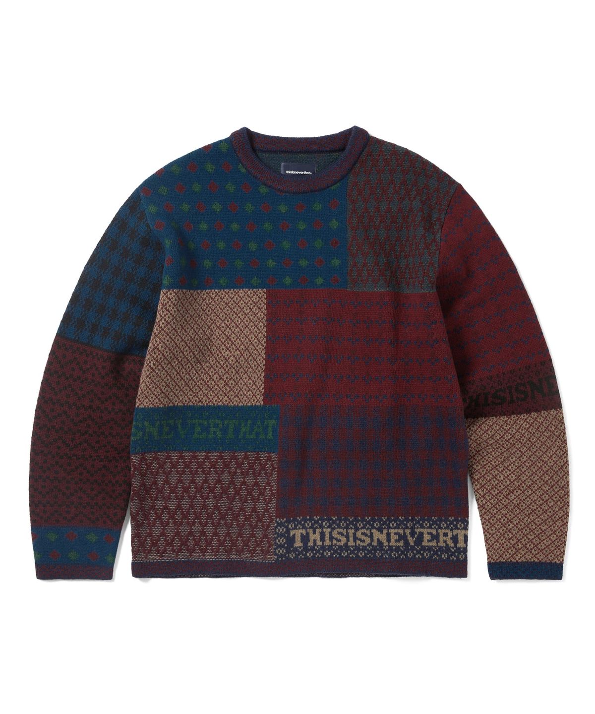 디스이즈네버댓(THISISNEVERTHAT) Block Knit L/S Top Multi