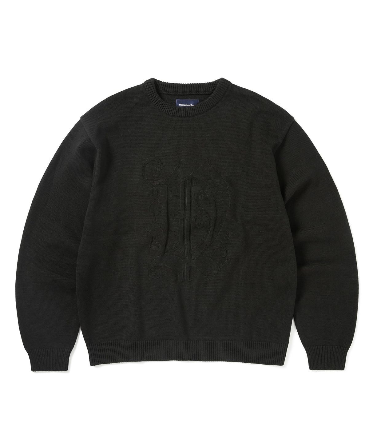 디스이즈네버댓(THISISNEVERTHAT) (FW24) Fortuna N-Logo Sweater Black